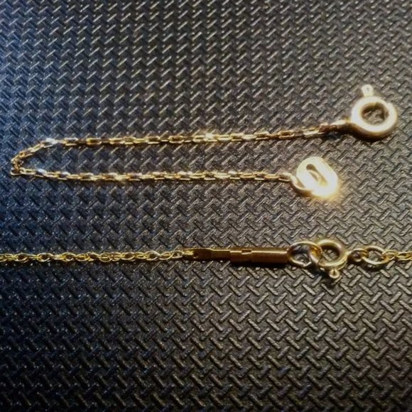 Solid 14K Yellow Gold Four Natural Round White Pearls Necklace 16"-19" - Picture 5 of 11